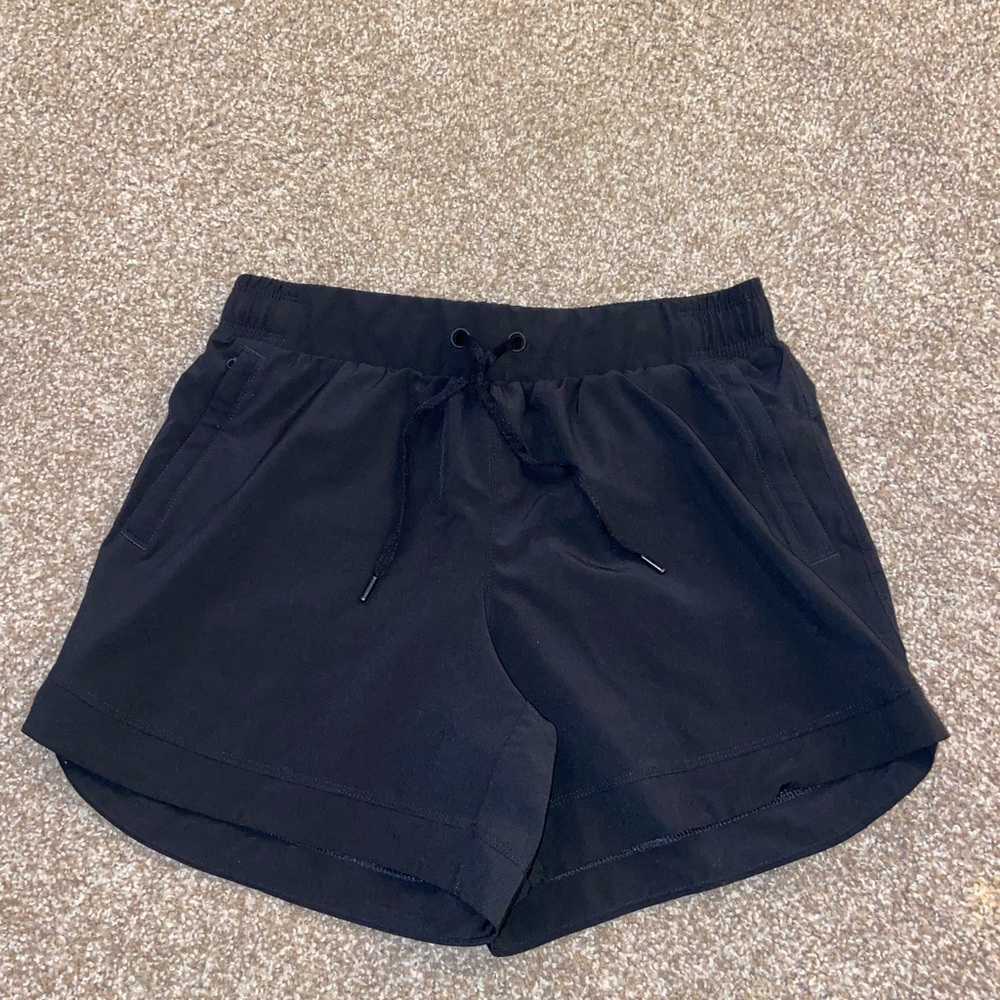 Black running shorts